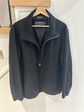 Perry Ellis Black Zip-Up Lightweight Jacket